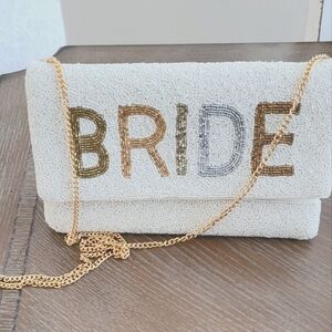 Beaded BRIDE purse